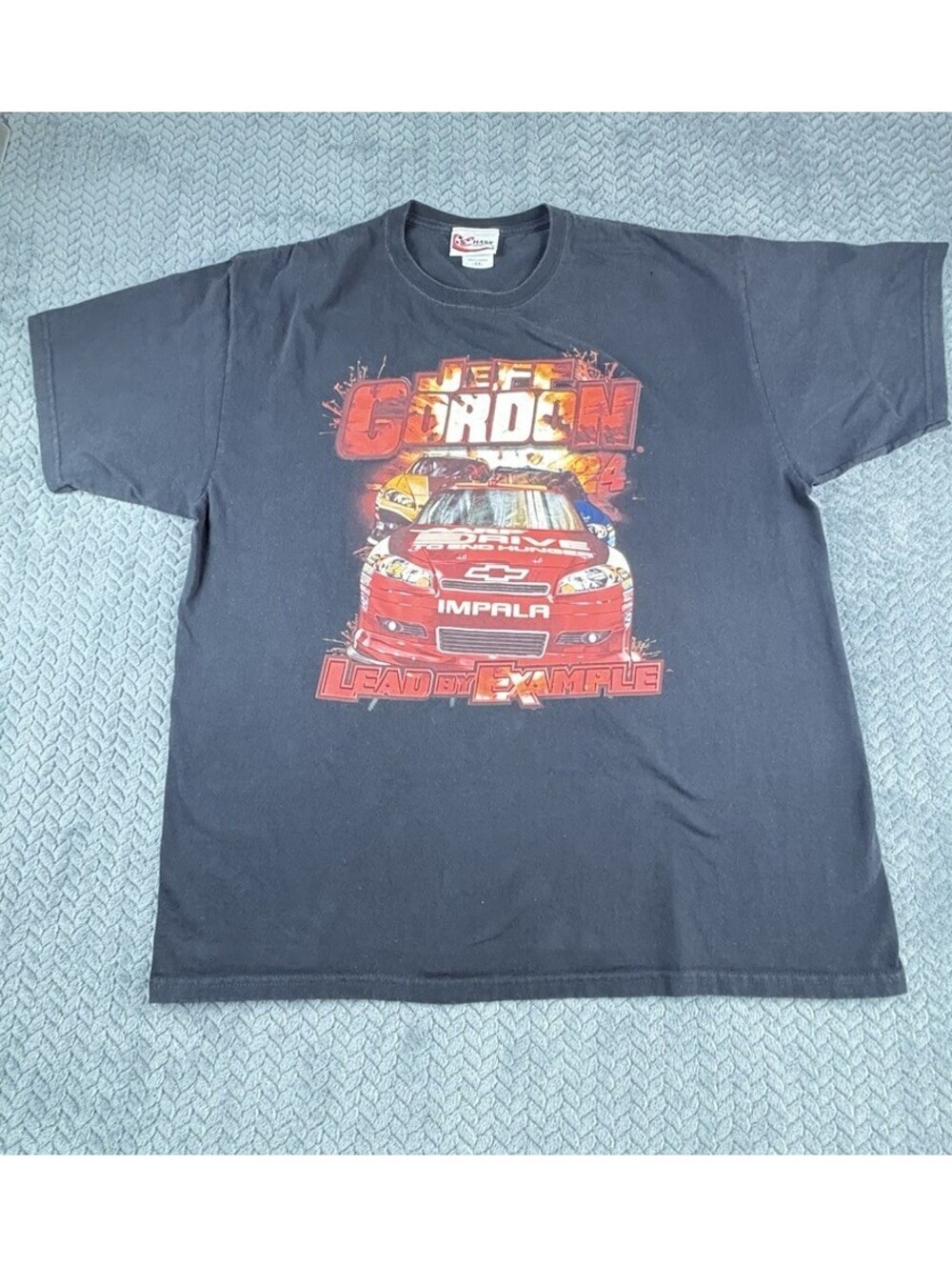 Vintage Chase Authentics Jeff Gordon Black T-Shirt Size XXL ( Lead By Example)